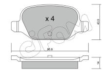 Sada brzdových platničiek kotúčovej brzdy CIFAM 822-324-0