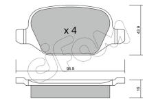 Sada brzdových platničiek kotúčovej brzdy CIFAM 822-324-1