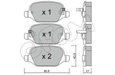 Sada brzdových destiček, kotoučová brzda CIFAM 822-324-4