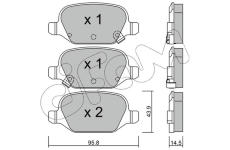 Sada brzdových destiček, kotoučová brzda CIFAM 822-324-5
