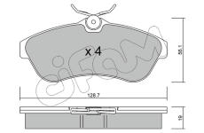 Sada brzdových platničiek kotúčovej brzdy CIFAM 822-329-0