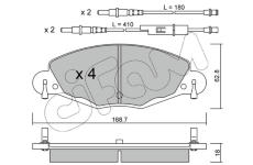 Sada brzdových platničiek kotúčovej brzdy CIFAM 822-332-0