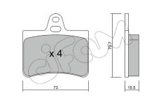 Sada brzdových platničiek kotúčovej brzdy CIFAM 822-333-0