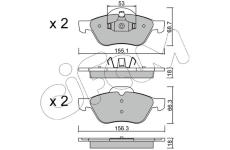 Sada brzdových destiček, kotoučová brzda CIFAM 822-335-0