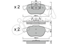 Sada brzdových platničiek kotúčovej brzdy CIFAM 822-336-1