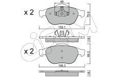 Sada brzdových destiček, kotoučová brzda CIFAM 822-336-2