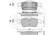 Sada brzdových destiček, kotoučová brzda CIFAM 822-337-0