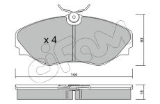 Sada brzdových platničiek kotúčovej brzdy CIFAM 822-338-0