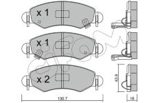 Sada brzdových platničiek kotúčovej brzdy CIFAM 822-339-1