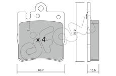 Sada brzdových destiček, kotoučová brzda CIFAM 822-344-0