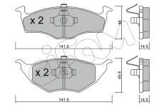 Sada brzdových destiček, kotoučová brzda CIFAM 822-345-0