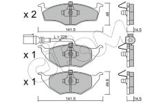 Sada brzdových destiček, kotoučová brzda CIFAM 822-345-1