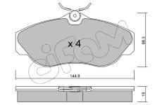 Sada brzdových platničiek kotúčovej brzdy CIFAM 822-350-0
