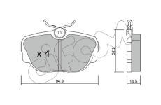 Sada brzdových platničiek kotúčovej brzdy CIFAM 822-351-0