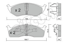 Sada brzdových destiček, kotoučová brzda CIFAM 822-356-1