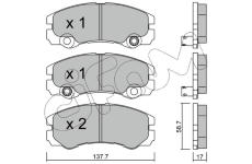 Sada brzdových destiček, kotoučová brzda CIFAM 822-357-1