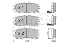 Sada brzdových platničiek kotúčovej brzdy CIFAM 822-358-0