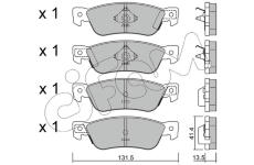 Sada brzdových platničiek kotúčovej brzdy CIFAM 822-359-0