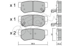 Sada brzdových destiček, kotoučová brzda CIFAM 822-365-0