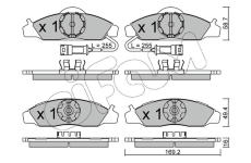 Sada brzdových destiček, kotoučová brzda CIFAM 822-368-0
