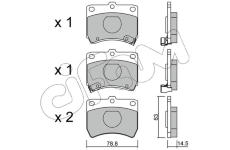 Sada brzdových platničiek kotúčovej brzdy CIFAM 822-370-0