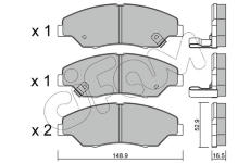 Sada brzdových destiček, kotoučová brzda CIFAM 822-376-0