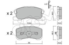 Sada brzdových platničiek kotúčovej brzdy CIFAM 822-381-0