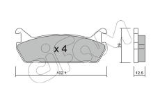 Sada brzdových platničiek kotúčovej brzdy CIFAM 822-390-0