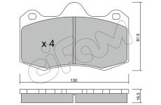 Sada brzdových destiček, kotoučová brzda CIFAM 822-392-0