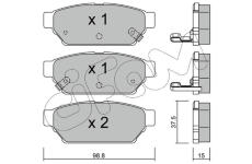 Sada brzdových platničiek kotúčovej brzdy CIFAM 822-396-0