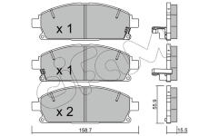 Sada brzdových destiček, kotoučová brzda CIFAM 822-406-2