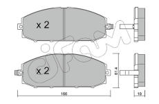 Sada brzdových platničiek kotúčovej brzdy CIFAM 822-407-0