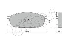 Sada brzdových platničiek kotúčovej brzdy CIFAM 822-409-0