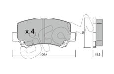 Sada brzdových destiček, kotoučová brzda CIFAM 822-419-0