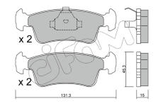 Sada brzdových destiček, kotoučová brzda CIFAM 822-420-0