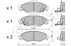 Sada brzdových platničiek kotúčovej brzdy CIFAM 822-421-0
