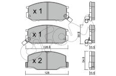 Sada brzdových destiček, kotoučová brzda CIFAM 822-425-0