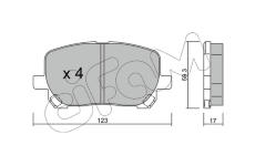 Sada brzdových destiček, kotoučová brzda CIFAM 822-427-0