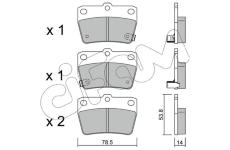 Sada brzdových destiček, kotoučová brzda CIFAM 822-431-0
