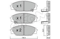 Sada brzdových destiček, kotoučová brzda CIFAM 822-435-0