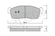Sada brzdových platničiek kotúčovej brzdy CIFAM 822-439-0