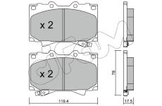 Sada brzdových destiček, kotoučová brzda CIFAM 822-452-0