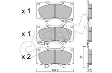 Sada brzdových platničiek kotúčovej brzdy CIFAM 822-454-0