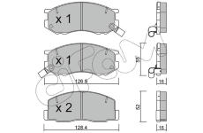 Sada brzdových platničiek kotúčovej brzdy CIFAM 822-455-0