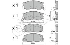Sada brzdových destiček, kotoučová brzda CIFAM 822-456-0