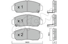 Sada brzdových destiček, kotoučová brzda CIFAM 822-462-0