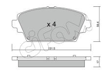 Sada brzdových destiček, kotoučová brzda CIFAM 822-464-0