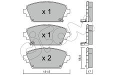 Sada brzdových destiček, kotoučová brzda CIFAM 822-464-1