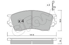 Sada brzdových platničiek kotúčovej brzdy CIFAM 822-473-0