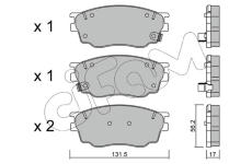 Sada brzdových destiček, kotoučová brzda CIFAM 822-475-0